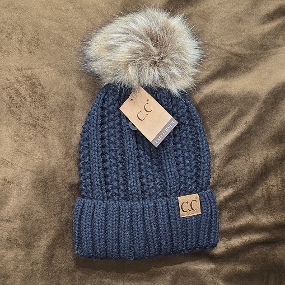 Express Women's Beanie Set - Pink, Navy, Purple - Picture 3 of 4